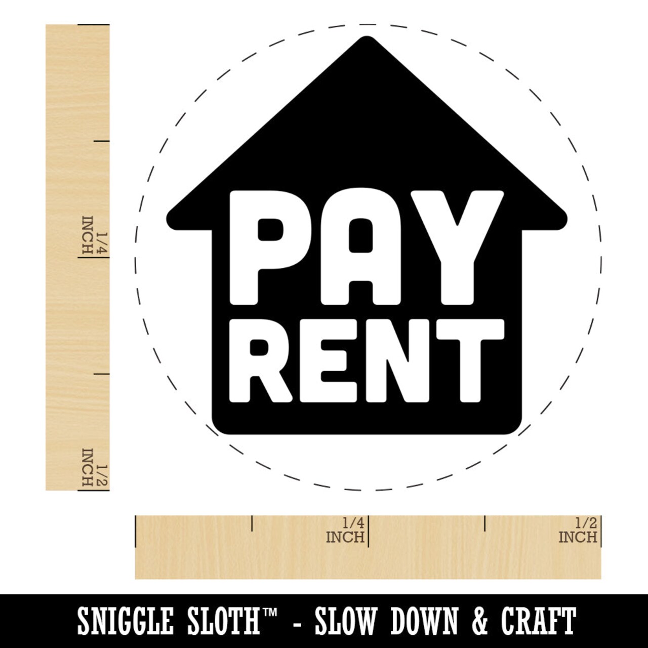 Pay Rent Planner Sticker Self-Inking Rubber Stamp for Stamping Crafting Planners